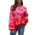 thumbnail image 1 of Aoochasliy Womens Sweaters Clothes Pullover Color Blocking Knit Round Neck, 1 of 7