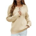 thumbnail image 1 of Aoochasliy Womens Sweaters Clothes Pullover Raglan Top Solid Color Long Sleeve Round Neck Round Neck, 1 of 6