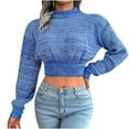 thumbnail image 1 of Aoochasliy Womens Sweaters Clothes Pullover Cardigan Colorful Long Sleeve off Shoulder Knit Crew Neck, 1 of 8