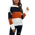 thumbnail image 1 of Aoochasliy Womens Sweaters Clothes Pullover Cardigan Knit Striped Intercolor Long Sleeve Crewneck Knitwear, 1 of 7