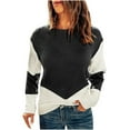 thumbnail image 1 of Aoochasliy Womens Sweaters Clothes Pullover Cardigan Solid Color Long Sleeve Round-Neck Ruched Blouse Tops, 1 of 5