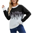 thumbnail image 1 of Aoochasliy Womens Sweaters Clothes Pullover Knitwear Cardigan Gradient Crewneck Tops, 1 of 7