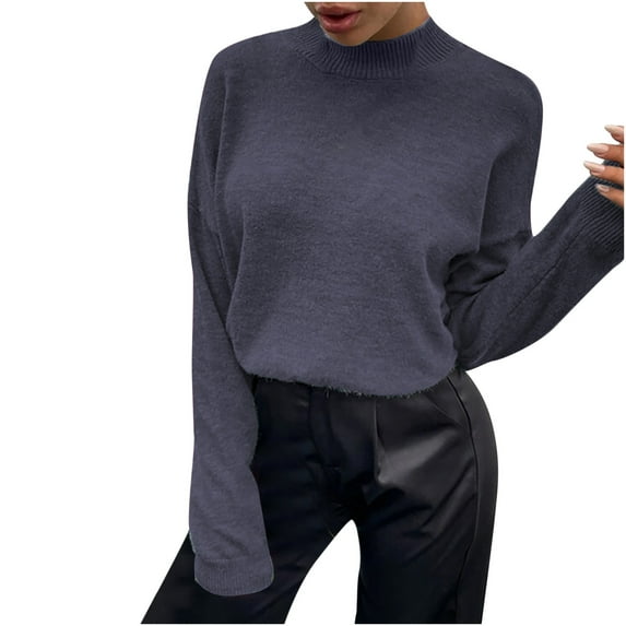 Aoochasliy Womens Sweaters Clothes Pullover Raglan Cardigan Button Round Neck Long Sleeve Solid Color Tops Blouse