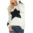 thumbnail image 1 of Aoochasliy Womens Sweaters Pullover Clothes Sweater Trendy Casual O-Neck Knitted Sweater Tops, 1 of 7