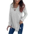 thumbnail image 1 of Aoochasliy Womens Sweaters Pullover Winter Pullover V Neck Strap T-Shirt Tops Autumn Blouse, 1 of 5