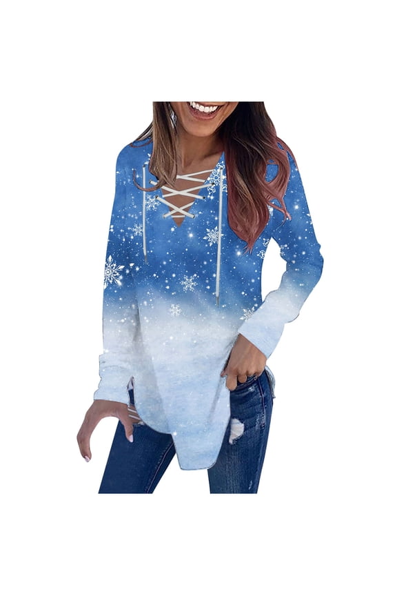 Womens Sweaters Pullover Winter Pullover V Neck Strap T-Shirt Tops Autumn Blouse