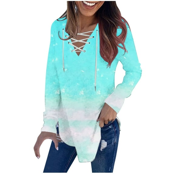 Aoochasliy Womens Sweaters Pullover Winter Pullover V Neck Strap T-Shirt Tops Autumn Blouse