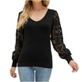 thumbnail image 1 of Aoochasliy Womens Sweaters Pullover Clothes Trendy Knit Pullover Loose Pure Sweater V-Neck Tops Blouse, 1 of 9