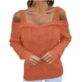 thumbnail image 1 of Aoochasliy Womens Sweaters Pullover Trendy Solid Color Pullover Square-Neck Sweater, 1 of 8