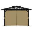 thumbnail image 1 of Aoodor 10' x 10' Gazebo Curtain Set Protecting Privacy Side Walls 4 Panels, Curtain Only - Khaki, 1 of 10