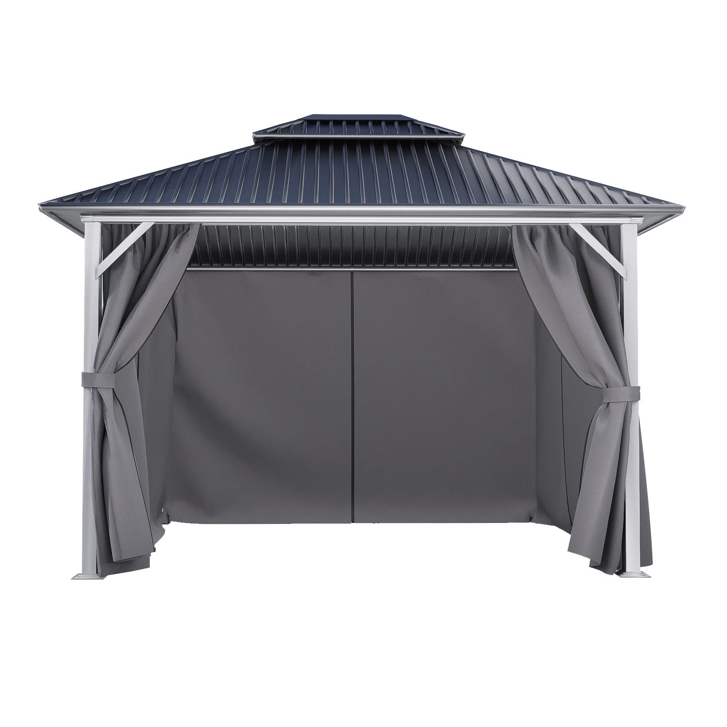 Aoodor 10' x 10' Gazebo Curtain Set Protecting Privacy Side Walls 4