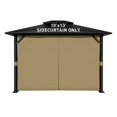 thumbnail image 1 of Aoodor 10' x 13' Gazebo Curtain Set Protecting Privacy Side Walls 4 Panels, Curtain Only - Khaki, 1 of 10