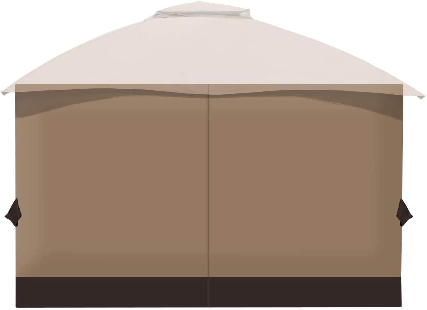 Aoodor 12' x 12' Gazebo Curtain Set 4 Panels (Curtain Only) - Walmart.com