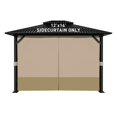 thumbnail image 1 of Aoodor 12' x 14' Gazebo Curtain Set Protecting Privacy Side Walls 4 Panels, Curtain Only - Sand Yellow and Khaki, 1 of 10