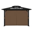 thumbnail image 1 of Aoodor 12' x 16' Gazebo Curtain Set Protecting Privacy Side Walls 4 Panels, Curtain Only - Brown, 1 of 11
