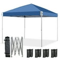 thumbnail image 1 of Aoodor 12'x12'  Pop-Up Canopy Tent with Roller Bag, Outdoor Portable Instant Shade - Blue, 1 of 12