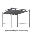 thumbnail image 1 of Aoodor 12x12FT Pergola Replacement Canopy- Retractable Sun Shade Cover with Water-Resistant & UPF 50+ UV Blocking for Outdoor Patio, Gray, 1 of 9
