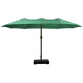 thumbnail image 1 of Aoodor 15ft Large Patio Umbrella with Base Stand, Outdoor Double-Sided Rectangle Umbrella - Green, 1 of 9