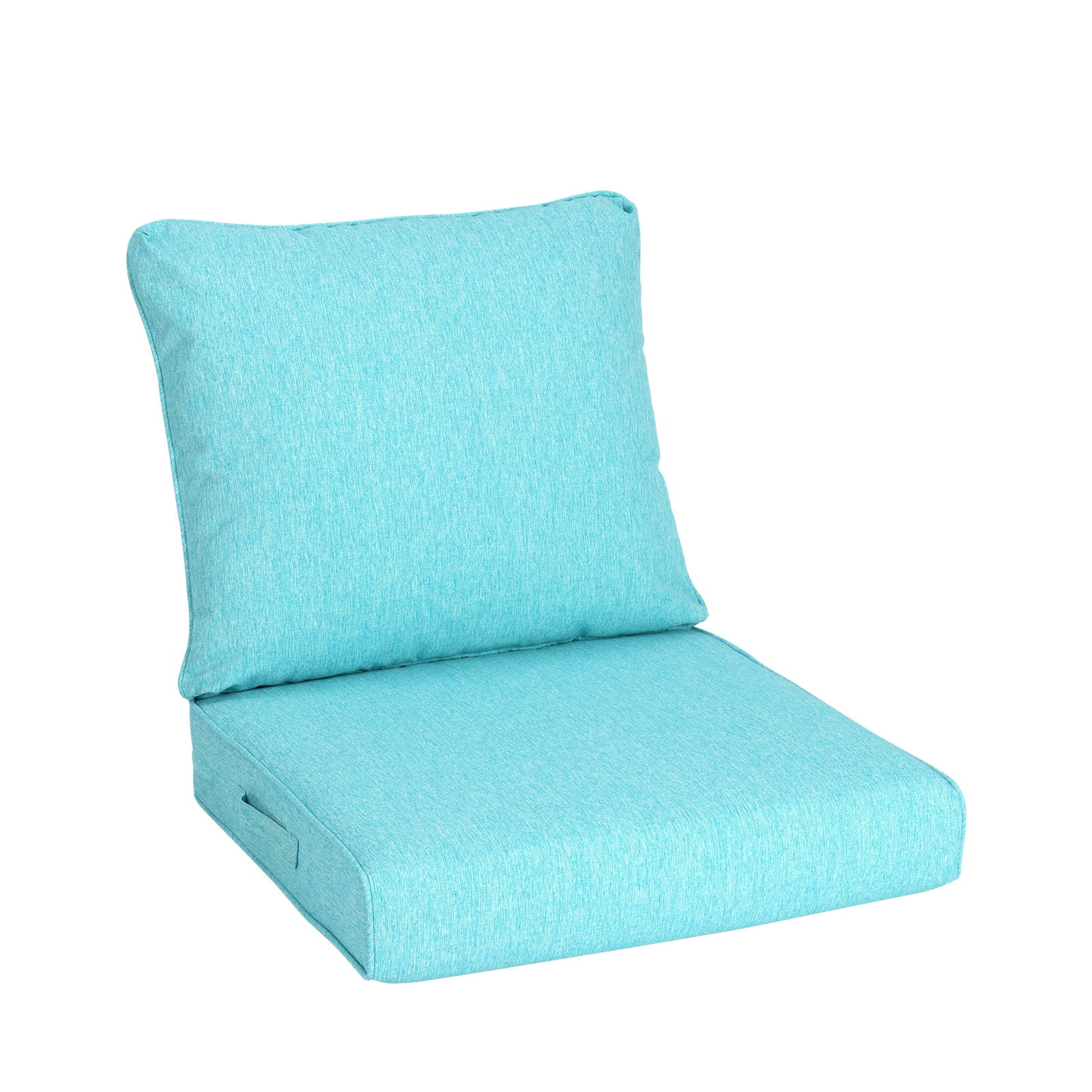 Aoodor 19" x 19" Patio Deep Seat Cushion Set, Water Resistant & Fade Resistant Outdoor Furniture Cushions with Adjustable Straps for Patio, Deck, Garden