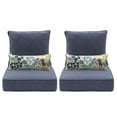 thumbnail image 1 of Aoodor 22"x24" Dark Blue Patio Chair Cushions Set, Memory Foam Outdoor Seat Cushions (Set of 2 Seats, 2 Backs, 2 Lumbar Pillows), 1 of 10