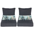 thumbnail image 1 of Aoodor 22"x24" Dark Gray Patio Chair Cushions Set, Memory Foam Outdoor Seat Cushions (Set of 2 Seats, 2 Backs, 2 Lumbar Pillows), 1 of 9