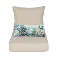 thumbnail image 1 of Aoodor 23" x 26" Patio Chair Cushions Set, Memory Foam Outdoor Deep Seat Cushions (1 Seat, 1 Back, 1 Lumbar Pillow) - Brown, 1 of 8