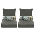thumbnail image 1 of Aoodor 23"x26" Patio Chair Cushions Set, Memory Foam Outdoor Seat Cushions (Set of 2 Seats, 2 Backs, 2 Lumbar Pillows)- Charcoal, 1 of 10