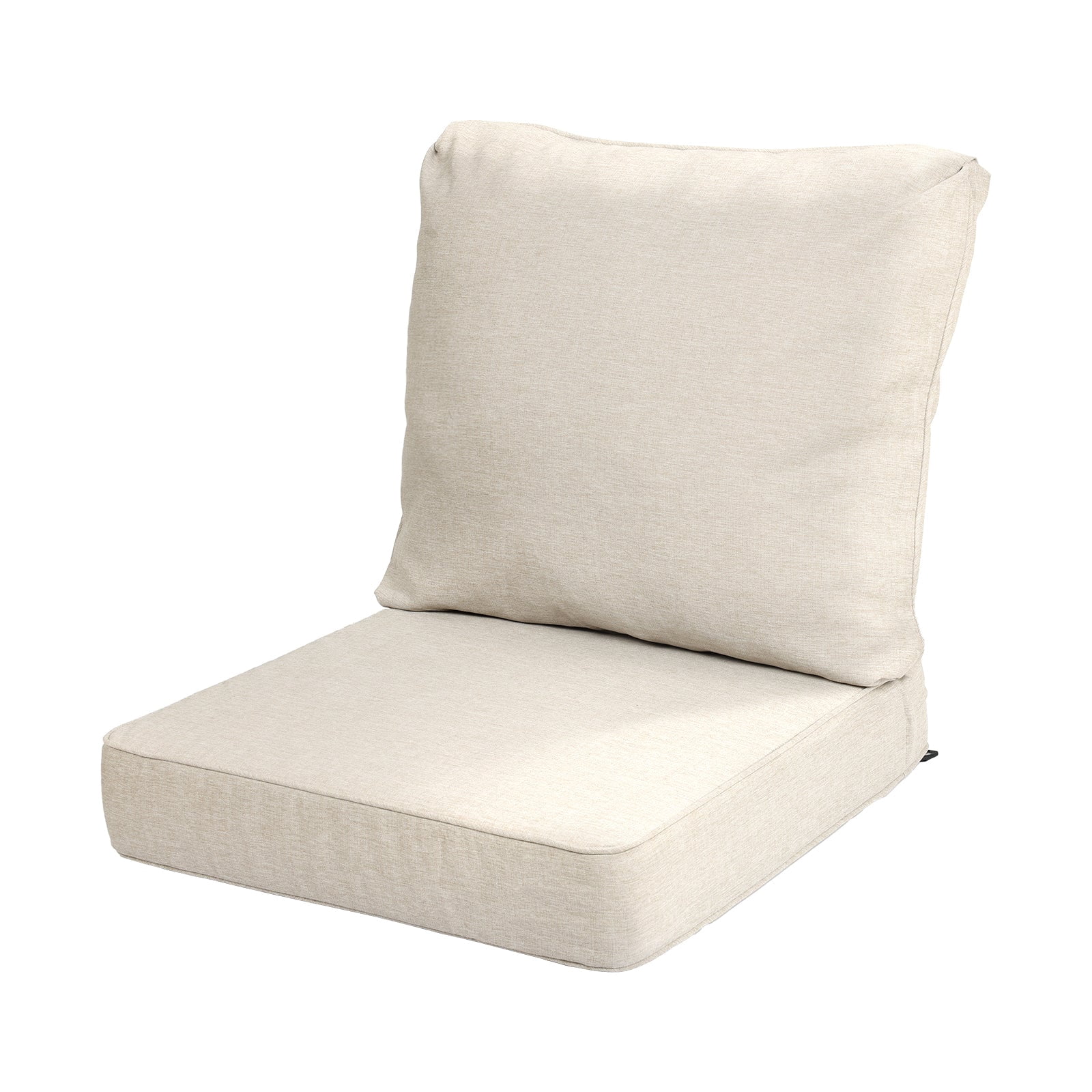 Aoodor 24 x 24 Inch Outdoor Seat Cushion, Water-Resistant & Fade Resistant Deep Seat and Back Cushion with Removable Cover for Patio Furniture Chair, Sofa and Couch, Beige Taupe