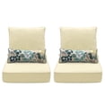 thumbnail image 1 of Aoodor 24'' x 24'' Outdoor & Indoor Deep Seat Cushion Set, furniture pillows and cushions, Olefin Fabric Slipcover and Sponge Foam (Set of 2 Seats, 2 Backs, 2 Lumbar Pillows)-Beige, 1 of 10
