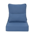 thumbnail image 1 of Aoodor 24" x 24" Patio Chair Cushions Set, Memory Foam Outdoor Deep Seat Cushions (1 Seat, 1 Back, 1 Lumbar Pillow) - Navy Blue, 1 of 8