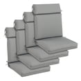 thumbnail image 1 of Aoodor 4Pcs Outdoor Patio Dining Chair Cushion Set, Fade and Water Resistant Polyester Fabric Cover with Ties and Zipper, 44''x21''x3.2'' - Gray, 1 of 8