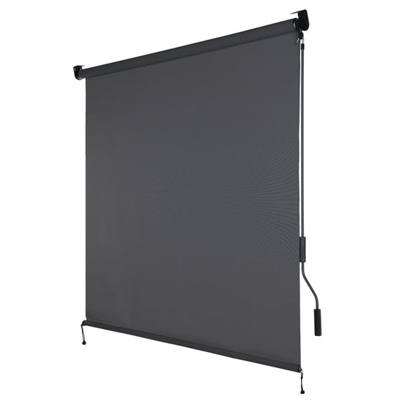 Aoodor Solar Fabric Outdoor Blinds, 4'W x 8'H, 5% Openness - Superior to HDPE Fabric