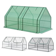 Aoodor 6 ft. x 3 ft. x 3ft. Mini Greenhouse with 2 Zipper Doors, Water Resistant UV Protected for Flowers, vegetables and herbs with 3 Covers