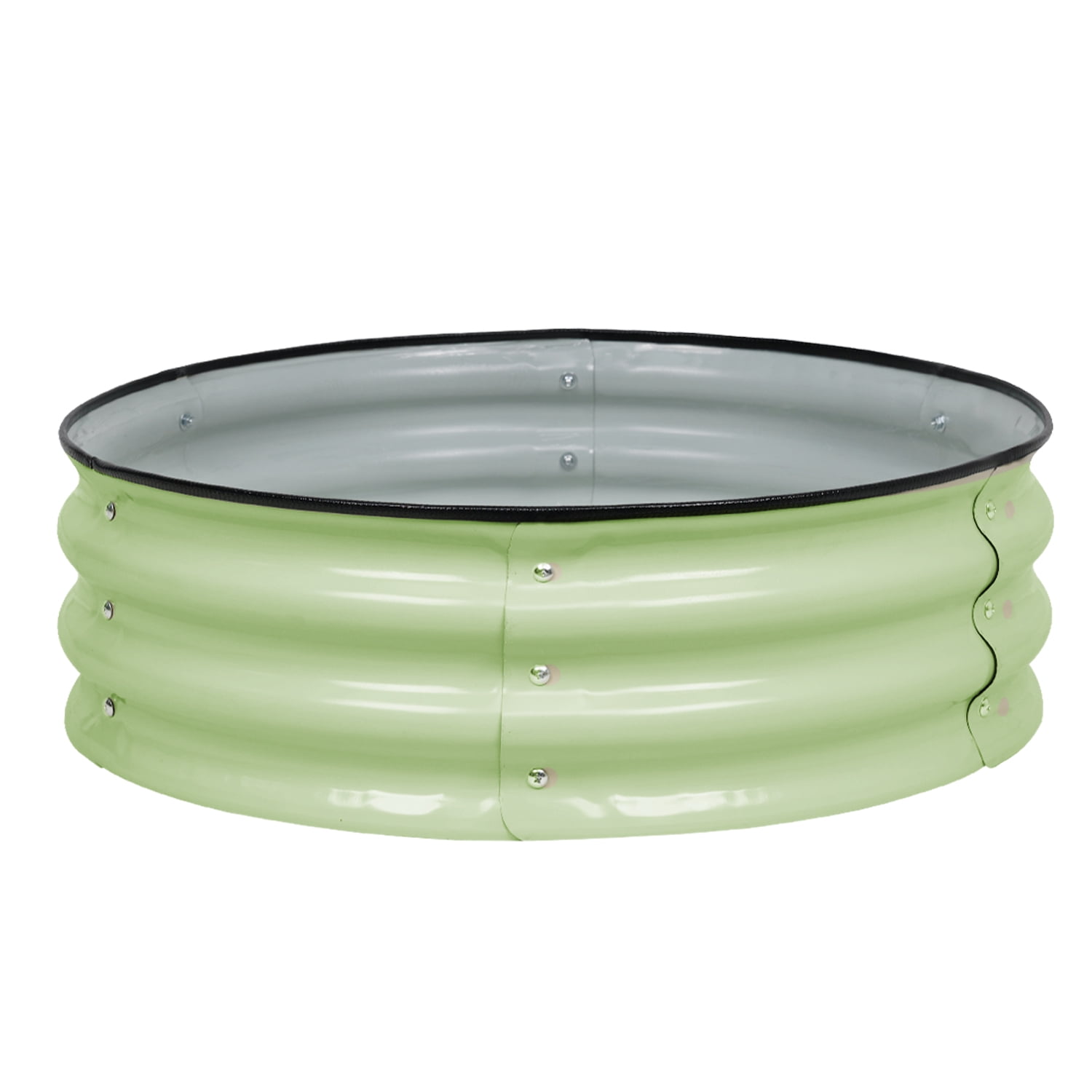 Aoodor 9'' Tall Green Aluzinc Metal Round Raised Garden Bed