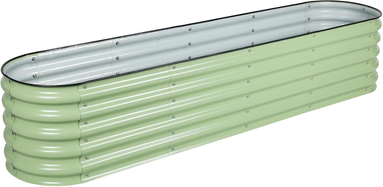 Aoodor 9-in-1 Modular Aluzinc Metal Raised Garden Bed, 89" L x 17.7" W ...