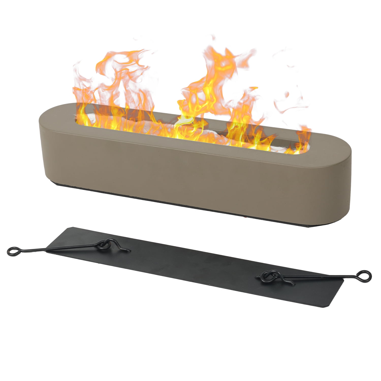 BUSATIA Tabletop Fire Pit Bowl,Concrete Table Top Firepit Indoor