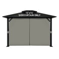 thumbnail image 1 of Aoodor 12' x 14' Gazebo Curtain Set Protecting Privacy Side Walls 4 Panels, Curtain Only - Grey, 1 of 11
