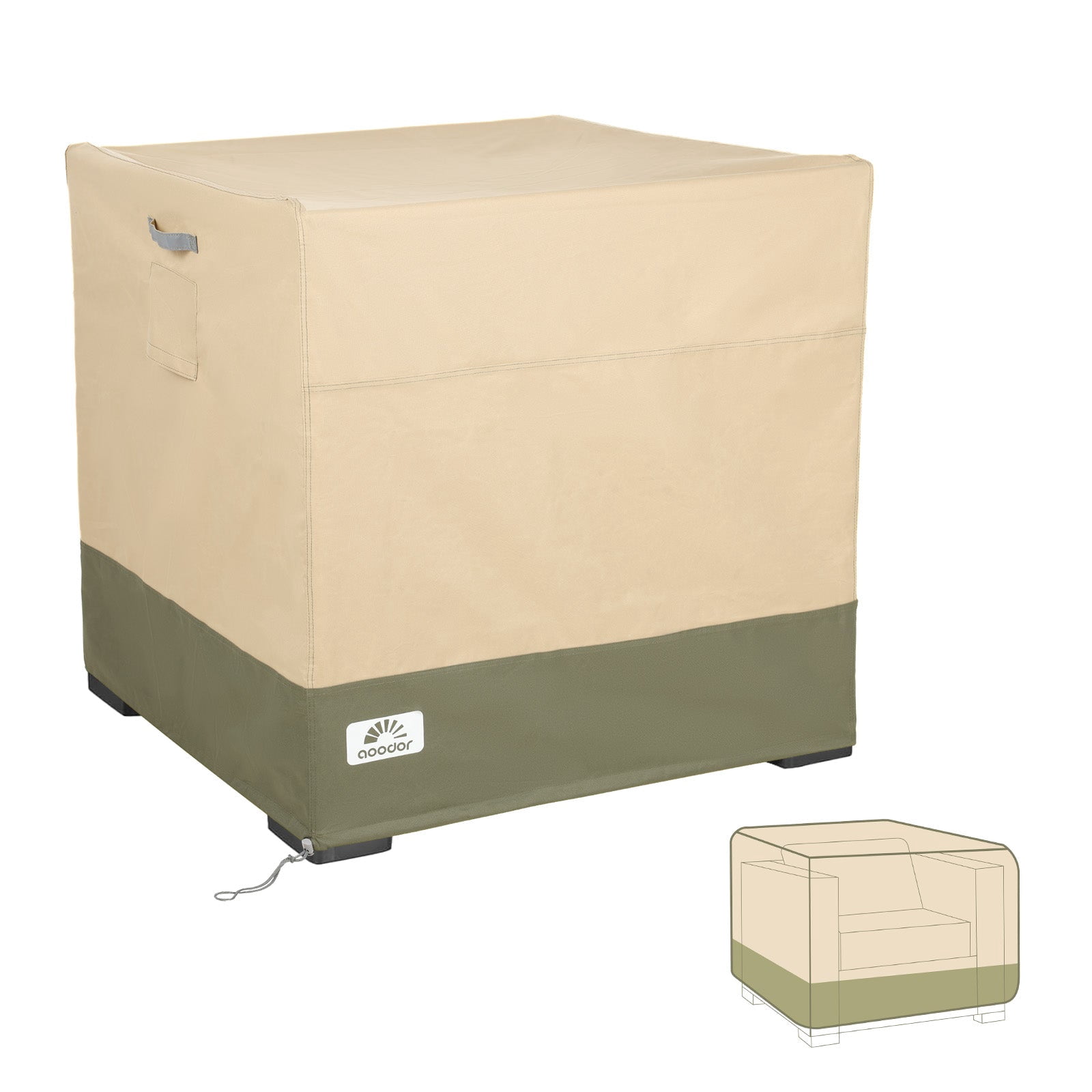 Aoodor Heavy Duty Patio Chair Cover, 600D Waterproof Oxford Patio Furniture Seat Covers with Air Vents for Cube Chair/ Deep Seat/ Outdoor Swivel, 38"W x 38"D x 36"H