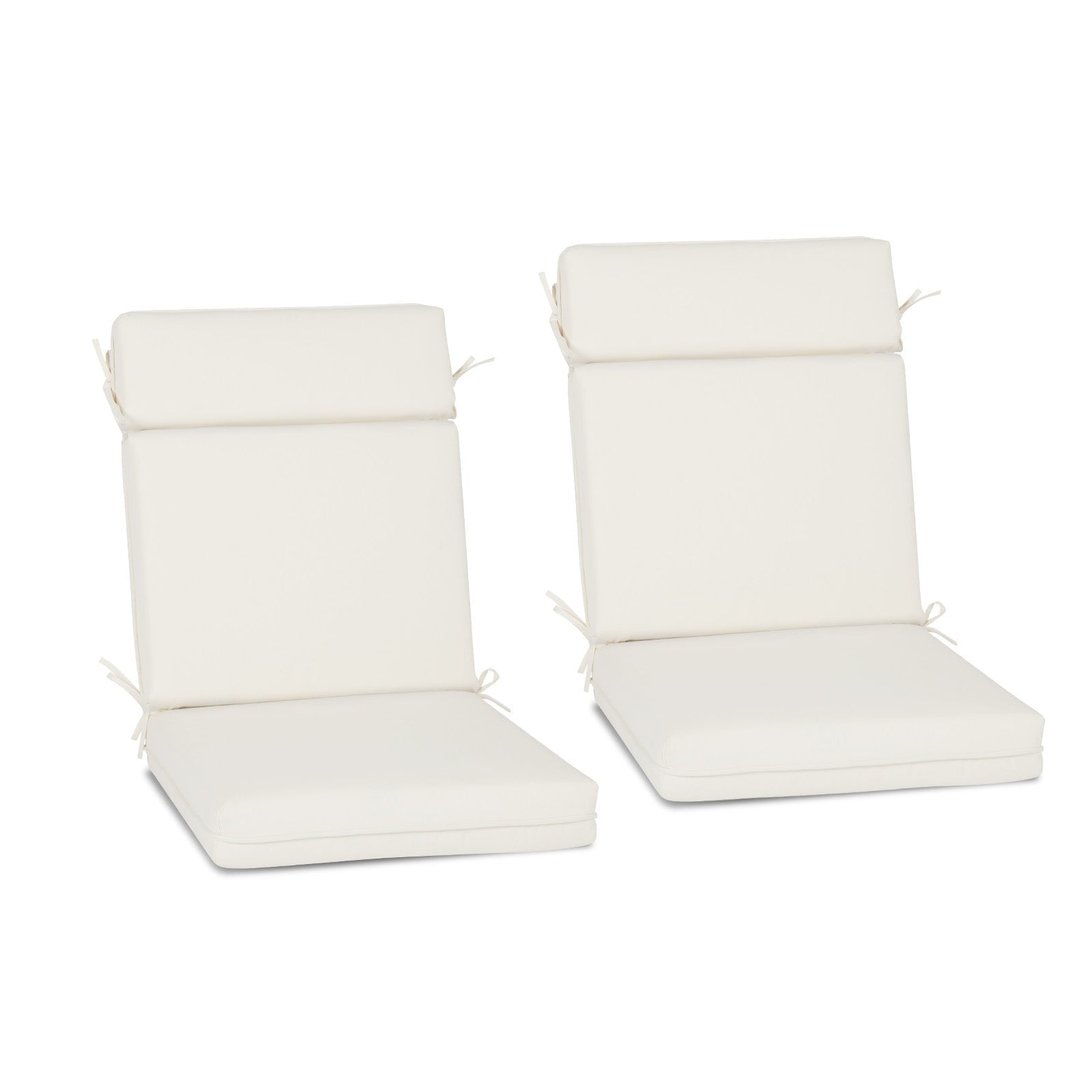 Aoodor High-Back Outdoor Dining Chair Cushion Set, Fade-Resistant Polyester Fabric, Water-Repellent TPU Coating, 37x20x2.8 Inches (Set of 2)