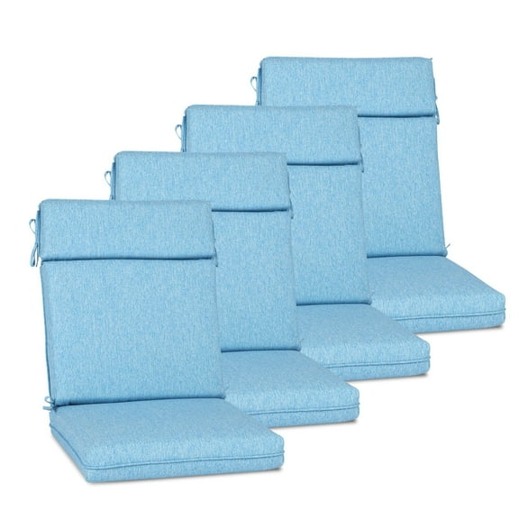 Aoodor High-Back Outdoor Dining Chair Cushion Set, Fade-Resistant Polyester Fabric, Water-Repellent TPU Coating, 37x20x2.8 Inches (Set of 4)