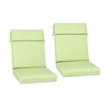 thumbnail image 1 of Aoodor High-Back Outdoor Dining Chair Cushion Set, Fade-Resistant Polyester Fabric, Water-Repellent TPU Coating, 44x21x3 Inches (Set of 2), 1 of 8