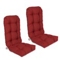 thumbnail image 1 of Aoodor Outdoor Adirondack Chair Cushion Set, 49x20.5x5 inch Tufted Patio Rocking Chair Cushions, Set of 2, Red, 1 of 9