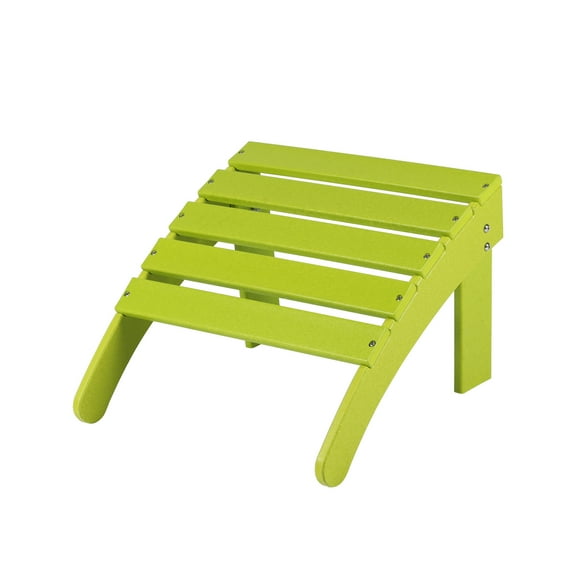 Aoodor Outdoor Adirondack Ottoman, HDPE Adirondack Chair Ottoman, Outdoor Patio Weather Resistant  for Patio, Porch, Backyard, Garden, Lawn, Deck - Green
