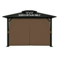 thumbnail image 1 of Aoodor 12' x 12' Gazebo Curtain Set Protecting Privacy Side Walls 4 Panels, Curtain Only - Brown, 1 of 11