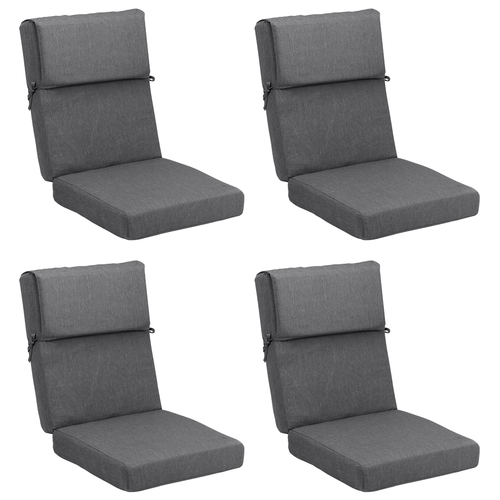 Aoodor 45 L x 22 W x 4 H Outdoor Chair Cushion Set of 4 Patio Furniture Seat Cushion Walmart