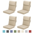 thumbnail image 1 of Aoodor 4-Piece Outdoor Chair Cushions 45 x 22 x 4 Inch Patio Furniture Seat Cushion - Brown, 1 of 10