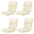 thumbnail image 1 of Aoodor 4-Piece Outdoor Chair Cushion 45 x 22 x 4 Inch Patio Furniture Seat Cushion - cream yellow, 1 of 7
