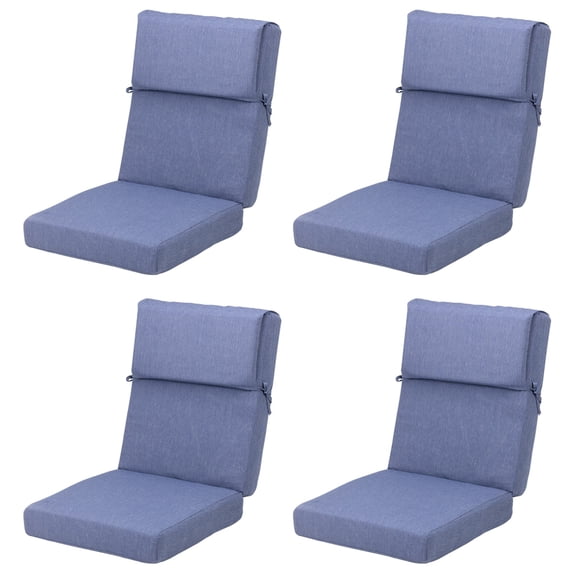 Aoodor 4-Piece Outdoor Chair Cushions 45 x 22 x 4 Inch Patio Furniture Seat Cushion - Dark Blue