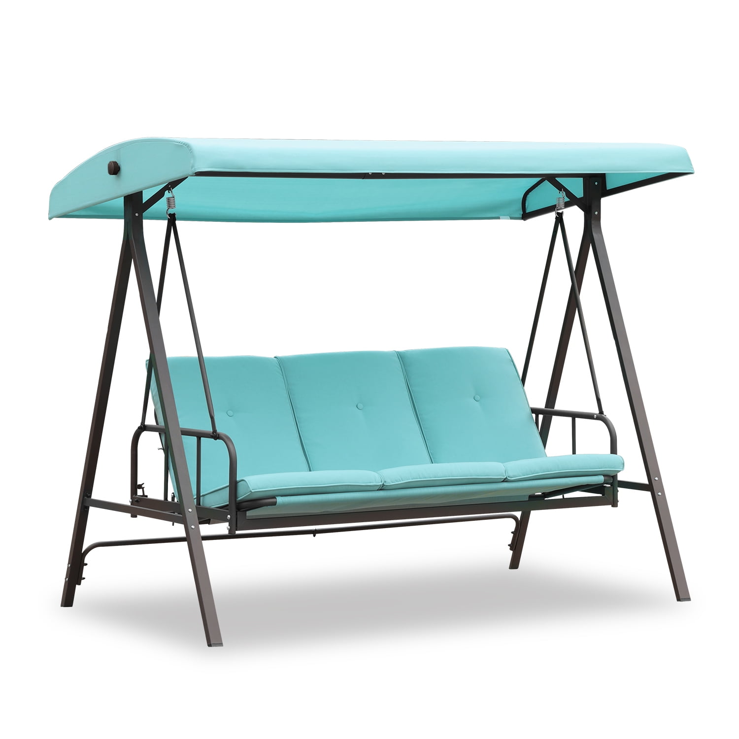 Aoodor Outdoor Converting Patio Porch Swing Bed with Adjustable Canopy