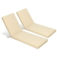 thumbnail image 1 of Aoodor Outdoor Lounger Cushion 72''L x 21''W x 3"H Chair Seat Cushion - Set of 2, 1 of 8